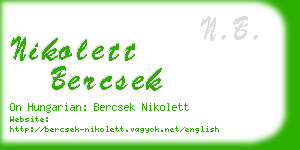 nikolett bercsek business card